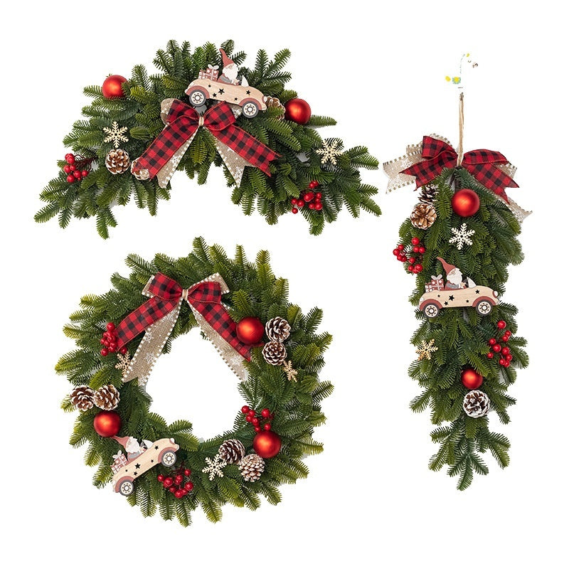 Christmas Decoration Upside Down Christmas Tree Horn Rattan Christmas ...